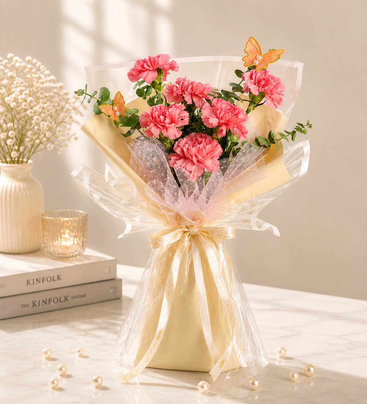 Blush Pink Carnations Bouquet