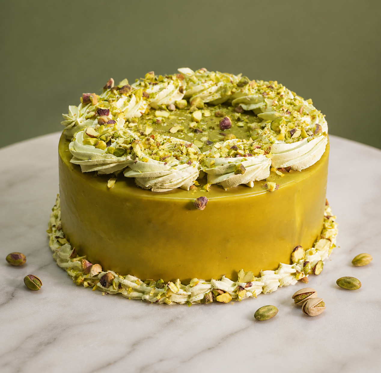 Pistachio Praline Cake